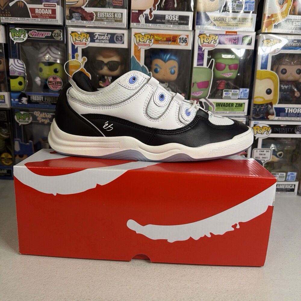 ES Two Nine 8 Mens Sz. 10.5 Black/White/Crystal Skate Inspired Sneakers Shoes